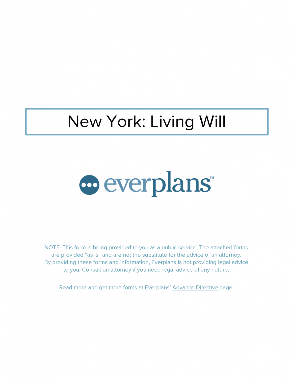 Free New York Advance Directive Form (Medical POA + Living Will) | PDF