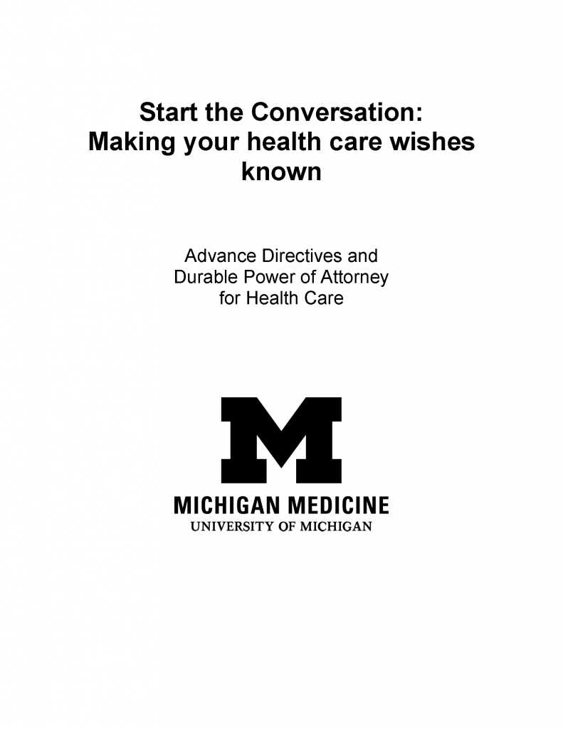 Free Michigan Advance Directive Form (Medical POA + Living Will) | PDF