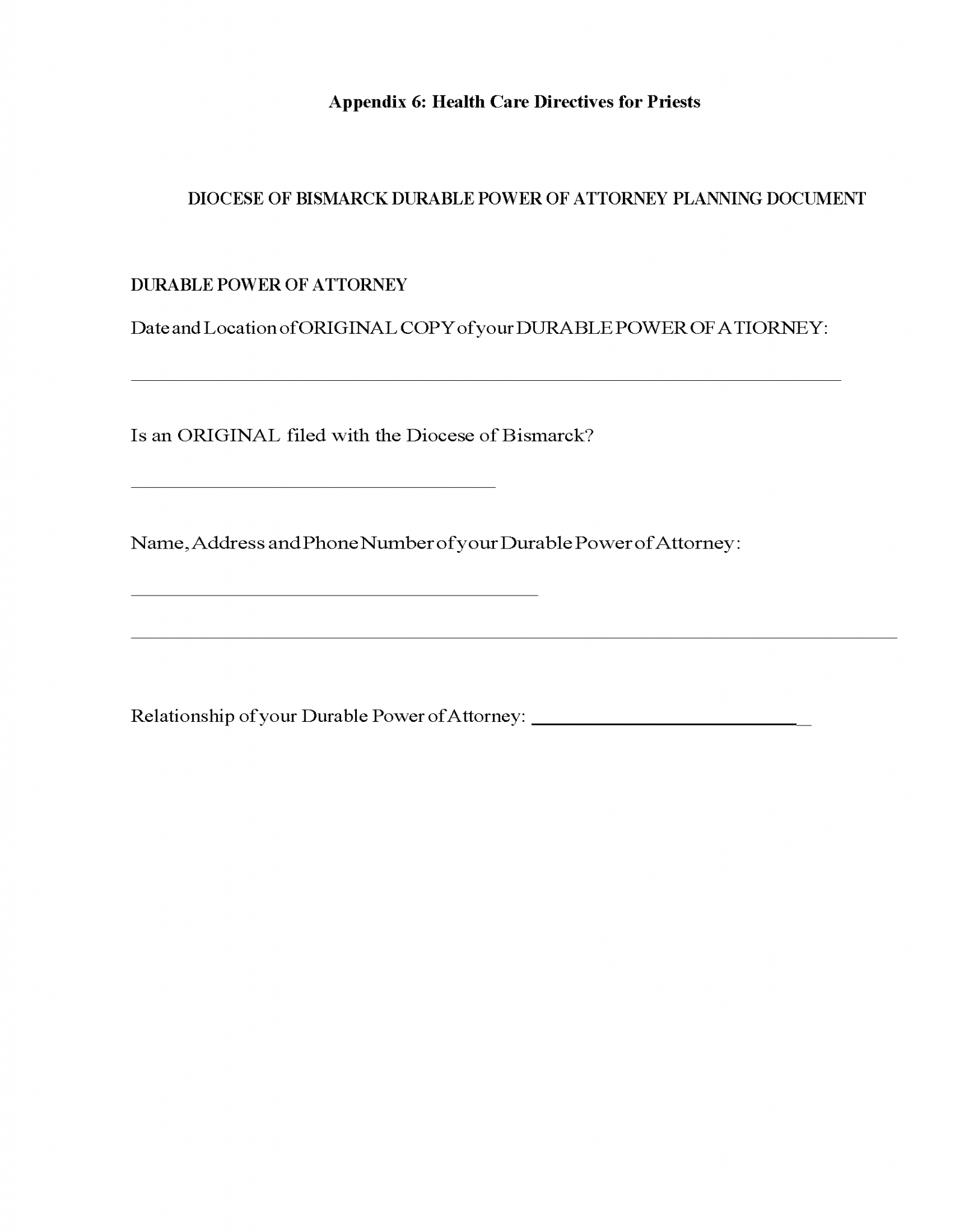 Free North Dakota Advance Directive Form (Medical POA + Living Will) PDF